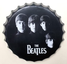 The Beatles Blechschild, XXL Kronkorken geprägt Ø 40 cm, Retro Deko, selten!