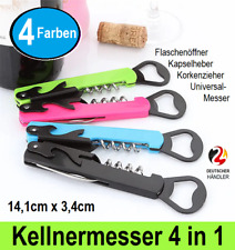 Kellner-Messer Korkenzieher Flaschenöffner Kapselöffner Gastronomie Outdoor 4in1
