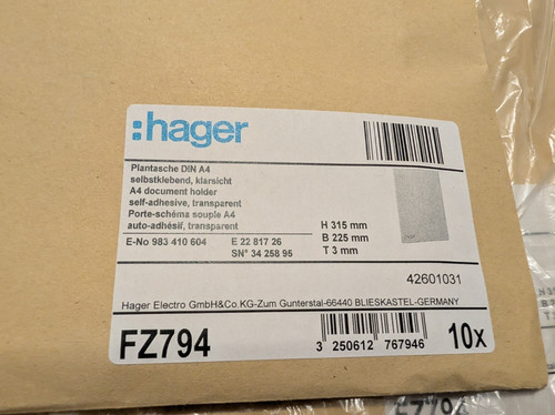 Hager plantasche din - plantasche, a4
