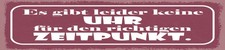 Blechschild 10x46 cm keine Uhr