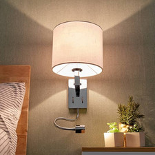 Lucande Stoff-Wandleuchte