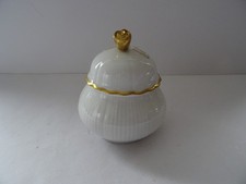 Alt Tirschenreuth 1838 Salzburg Weiss mit Goldrand D 9, H 10  Zuckerdose