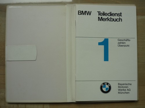 Bmw teiledienst merkbuch - bmw,