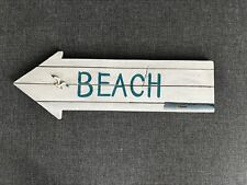 Schild Beach 38cm zum aufhängen aus Holz