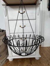 Hängeampel mit Kette Hängekorb Metallampel Blumenampel Pflanzkorb 32 cm