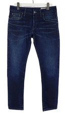 G-Star 3301 Low Tapered Herrenjeans W33/L32 Knopf Fly Fade Effekt Whiskers
