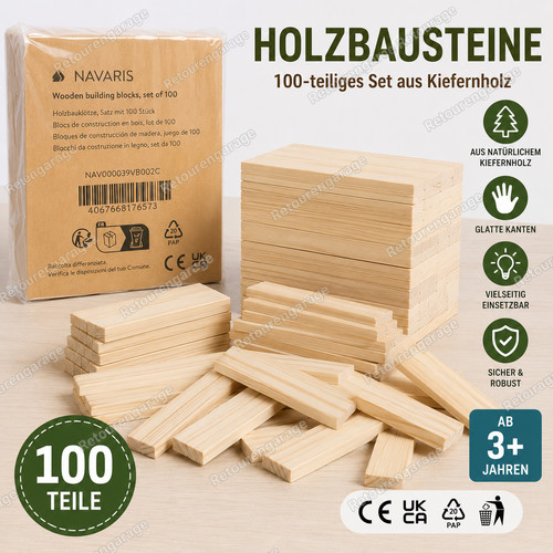 Navaris holzbausteine 100 - navaris,