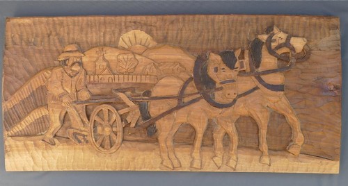 Holzschnitzerei relief bauer - relief,