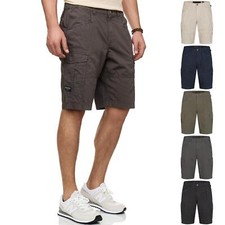 Indicode Herren Cargoshorts INDreier-Bermuda Kurze Hose Cargo Shorts Taschen
