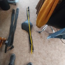 Springgurt 140 cm Leder Schwarz 