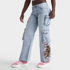 Ed Hardy Tiger Blumen Cargo Jeans Hose - WEHD8600-2