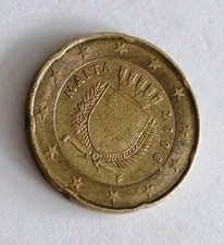 20 Cent Münze Malta mit F im STERN