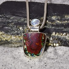 Boulder Opal Anhänger, 925er