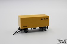 Herpa Kastenanhänger 2-achs gelb/schwarz "MAN Continental" mit Decals 1:87 /H25279