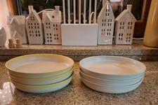 6 Steinzeug-Teller rund 21 cm