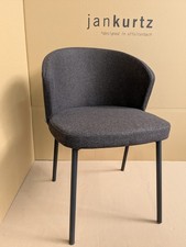 MILA Stuhl Gestell Stahlrohr Schwarz Bezug Loden367/7651 dunkelbraun Jan Kurtz