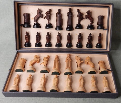 Alte schachfiguren holz - alte,