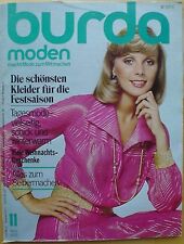 Burda Moden 11/73 6 S. Mieder BH Glitzerstoff Puppen Folklore Weihnachten 70er J