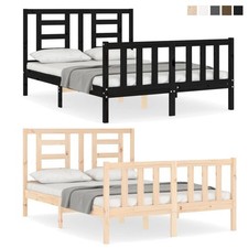 Massivholzbett mit Kopfteil &