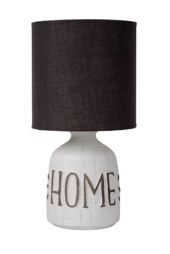 Tischlampe keramik stoff weiß - tischlampe,