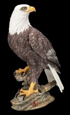 Adler Figur - Amerikanischer Weißkopfseeadler - Wildtier Deko Vogle  Statue