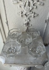 5-tlg. Set Retro Glas-Kerzenhalter Kristallglas-Kerzenständer in Achteck-Form