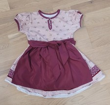 süßes kleines BABY Mädchen DIRNDL ★ Gr. 86/98  ★ rosa bordeaux ROSEN ★ 3teilig