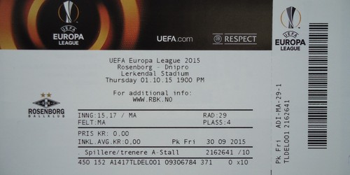 Mint ticket uefa - mint, 2015/16