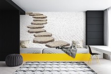 3D Stein Straße Q6809 Tapete