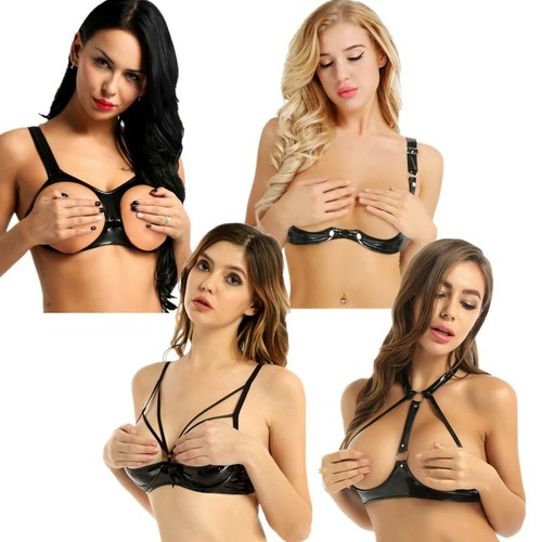 Damen wetlook hebe offene - hebe, bh