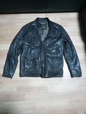 Camp David Black Original Est.Premium Brand Herren Lederjacke Schwarz XXXL