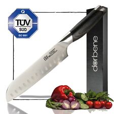 Santoku, Kochmesser, Holzgriff, deutscher Stahl, extrem scharf LAGERABVERKAUF