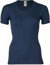 Engel-Natur Damen Kurzarmshirt Unterhemd 70% Schurwolle 30% Seide gots zertifiz.