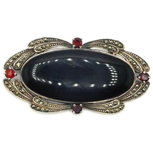 Große art deco brosche - große,