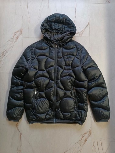 Blauer usa daunenjacke - blauer, schwarz
