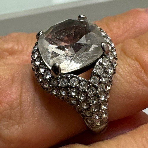 Cocktailring silberfarben
