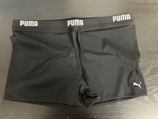 #E107: PUMA Herren Badehose Badeshorts Logo Swim Shorts 100000028 schwarz Gr.S