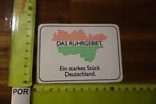 Alter Aufkleber Reise Stadt Land RUHRGEBIET NRW Dortmund Bochum Essen Herne (D)