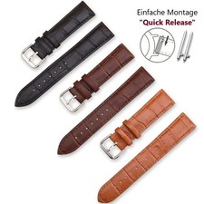 14 | 16 | 18 | 20 | 22 mm Echtleder Uhrenarmband Ersatz Lederband Wasserdicht