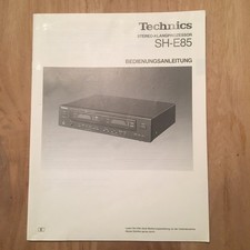 Bedienungsanleitung Technics SH-E85 Stereo-Klangprozessor