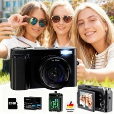 4K Digitalkamera 48MP Fotokamera 16X Digitalzoom Tragbar Kompaktkamera W/32GB