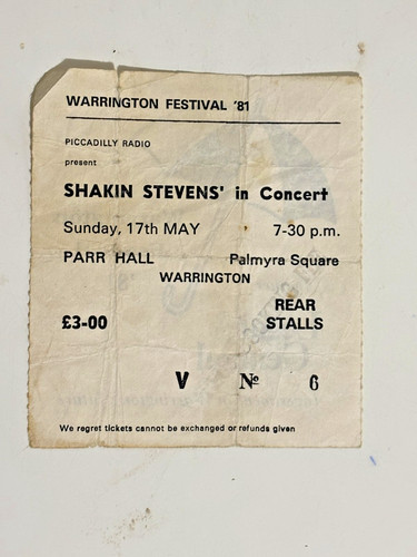 Shakin stevens 1981 concert - shakin,