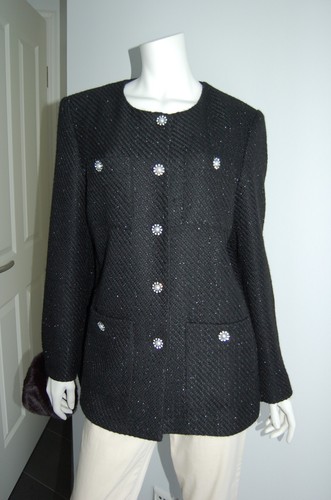 Mango boucle jacke schwarz - jacke,