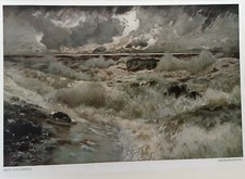 Bild HANS VON BARTELS -"MEERESBRANDUNG" Druck von 1926 alt