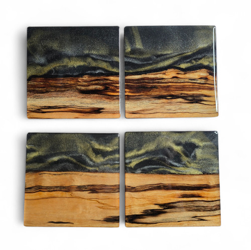 Untersetzer aus holz - 4x,