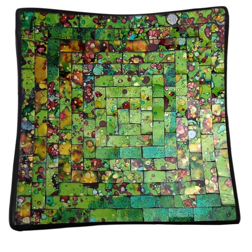 Dekoschale mosaikschale grün - mosaikschale,