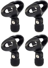 4 x Adam Hall D903 Mikrofonhalter Mikrofon-Klemme-Klammer für Standardmikrofone