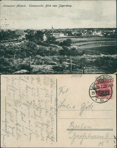 Ansichtskarte ahlbeck - ansichtskarte, (usedom)