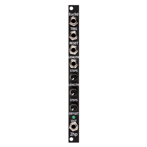 2hp euclid black sequencer - euclid,