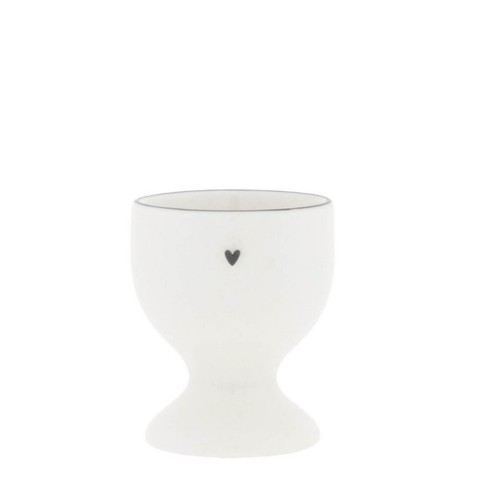 Eierbecher heart weiß - weiß, mit